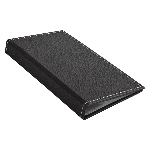 Ecoleatherette Visiting Card Holder Book (3VCB.Black)