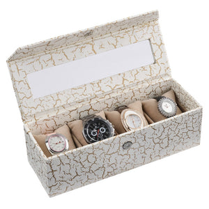 Ecoleatherette Handcrafted 4 Watch Box Watch Organiser Watch Holder Watch case (4WB.3001)
