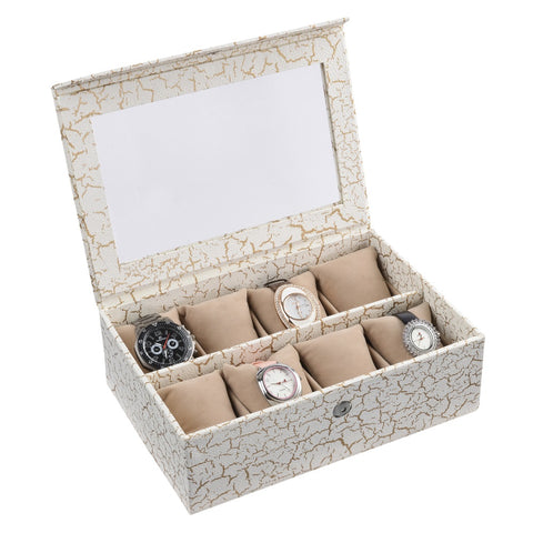 Ecoleatherette Handcrafted Eco Friendly 8 Watch Box, Watch Case, Watch Organizer (8WB.3001)