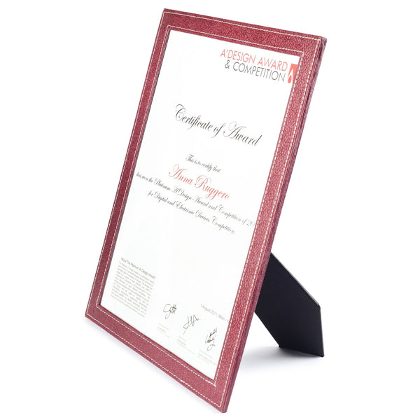 Ecoleatherette Ready to Use A-4 Certificate Frame (A4CF.Cherry)