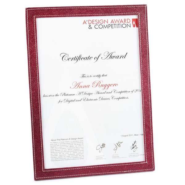 Ecoleatherette Ready to Use A-4 Certificate Frame (A4CF.Cherry)