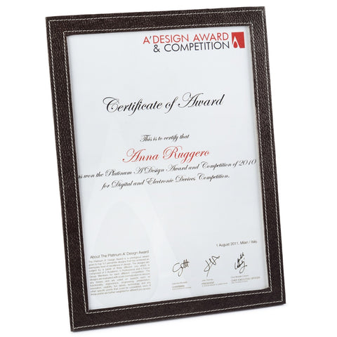 Ecoleatherette Ready to Use A-4 Certificate Frame (A4CF.Chocolate)