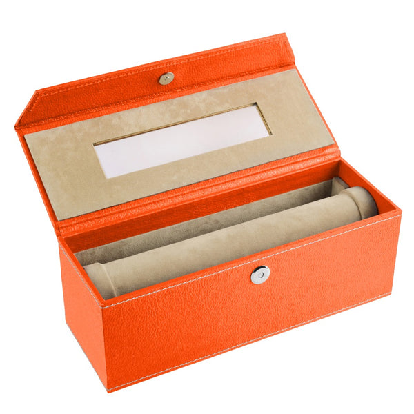 Ecoleatherette 1 Rod Bangle Box (BB1R.B.Orange)