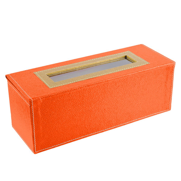 Ecoleatherette 1 Rod Bangle Box (BB1R.B.Orange)