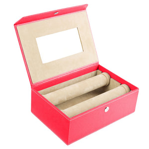 Ecoleatherette 2 Rod Bangle Box (BB2R.D.Pink)