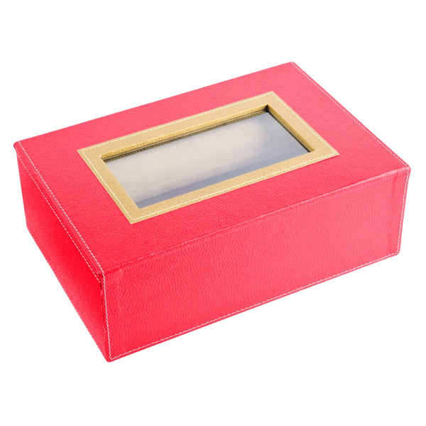 Ecoleatherette 2 Rod Bangle Box (BB2R.D.Pink)