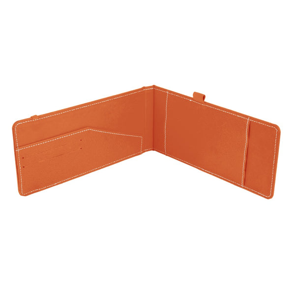 Ecoleatherette Cheque Book Holder (CQBH.B.Orange)