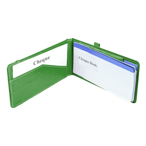 Ecoleatherette Cheque Book Holder (CQBH.V.Green)