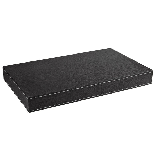 Ecoleatherette Handcrafted Desk Organizer 7 Compartment Office Stationery Tray (DOTB.Black)