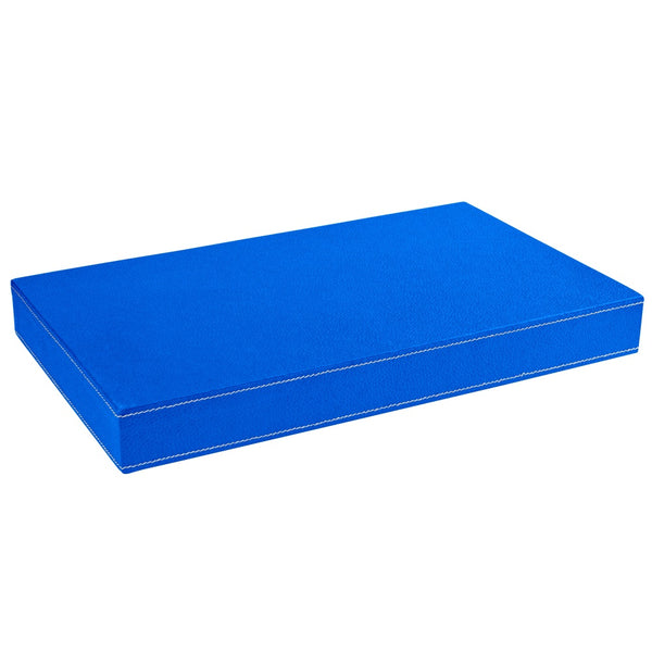 Ecoleatherette Handcrafted Desk Organizer 7 Compartment Office Stationery Tray (DOTB.D.Blue)