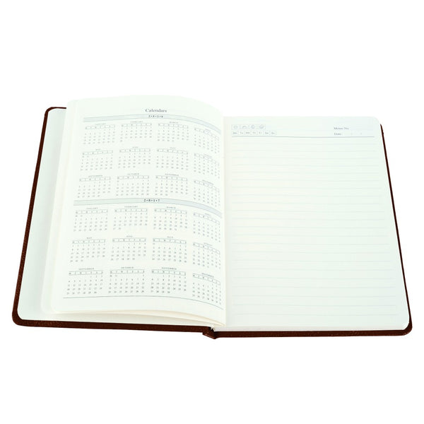Ecoleatherette A-5 Hard Cover Notebook (HCJA5.D.Brown)