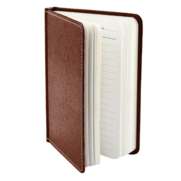 Ecoleatherette A-6 Hard Cover Notebook (HCJA6.D.Brown)