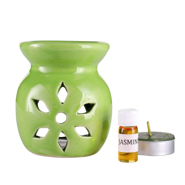 Arofume Ceramic diffuser Gift Set (Small Size,Jasmine Fragrance Oil)