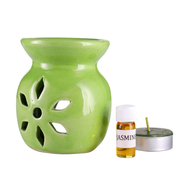 Arofume Ceramic diffuser Gift Set (Small Size,Jasmine Fragrance Oil)