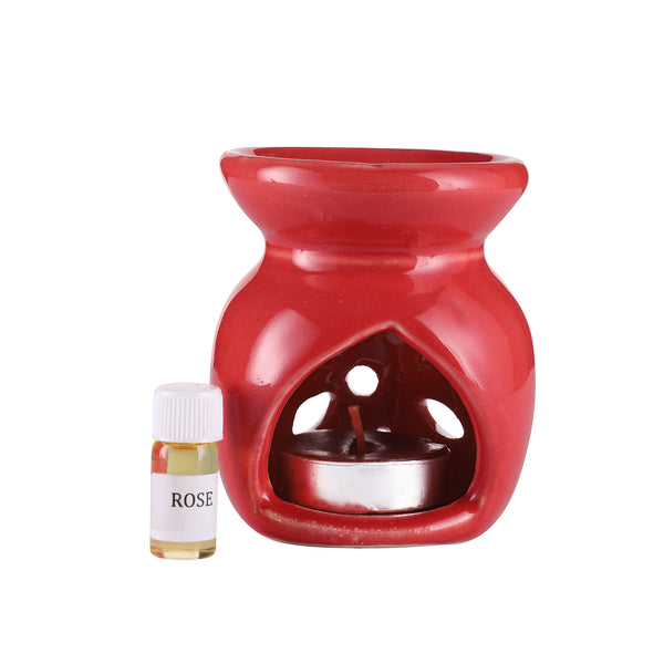 Arofume Ceramic diffuser Gift Set (Small Size,Rose Fragrance Oil)