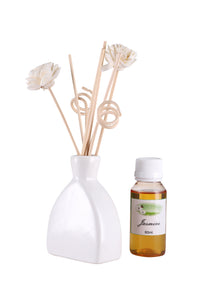 Arofume Reed Diffuser Gift set with Ceramic Pot,Reed Sticks & Oil Long Lasting Scent for for Home Office (Fresh Floral & Herbicious Fragrance)