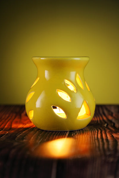 Arofume Ceramic diffuser (Height-3.75 cm,Small Size Lemongrass Fragrance Oil)