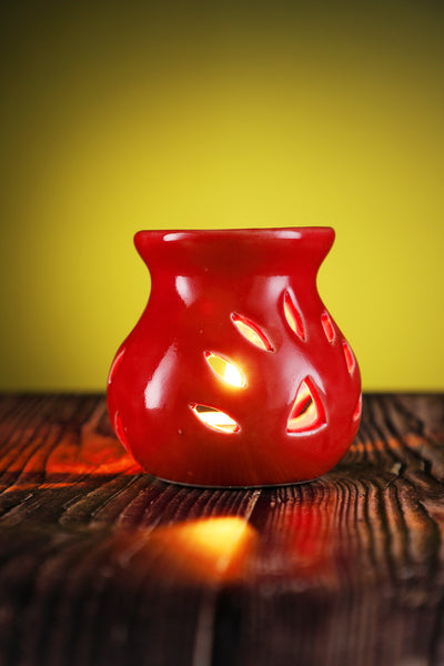 Arofume Ceramic diffuser (Height-3.75 cm,Small Size Rose Fragrance Oil)