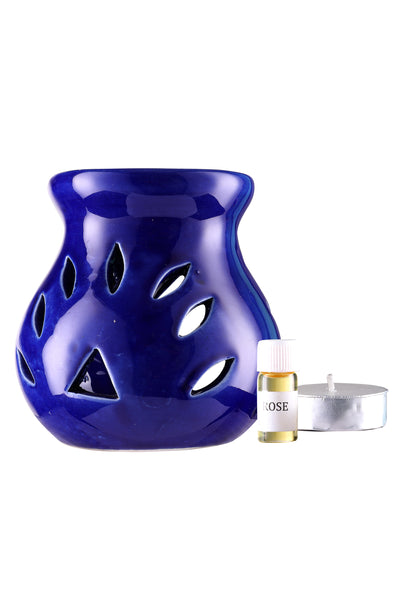 Arofume Ceramic diffuser (Height-3.75 cm,Small Size,Lavender Fragrance Oil)