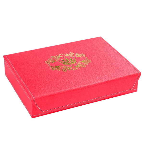 Ecoleatherette Handcrafted 6"x8" Jewellery Box (JB68.D.pink)