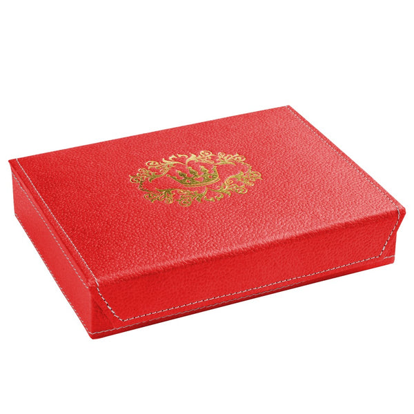 Ecoleatherette Handcrafted 6"x8" Jewellery Box (JB68.Red)