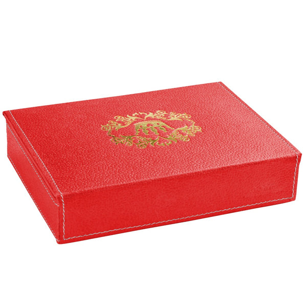 Ecoleatherette Handcrafted 6"x8" Jewellery Box (JB68.Red)