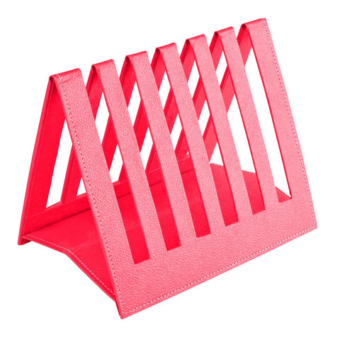 Ecoleatherette Foldable Magazine & Book Stand (MR.Pink)