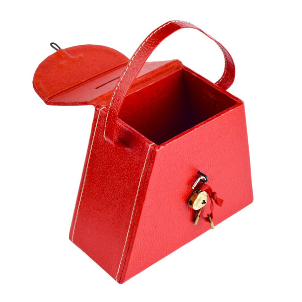 Ecoleatherette Handcrafted Coin Bank Piggy Bank (PB.Red)