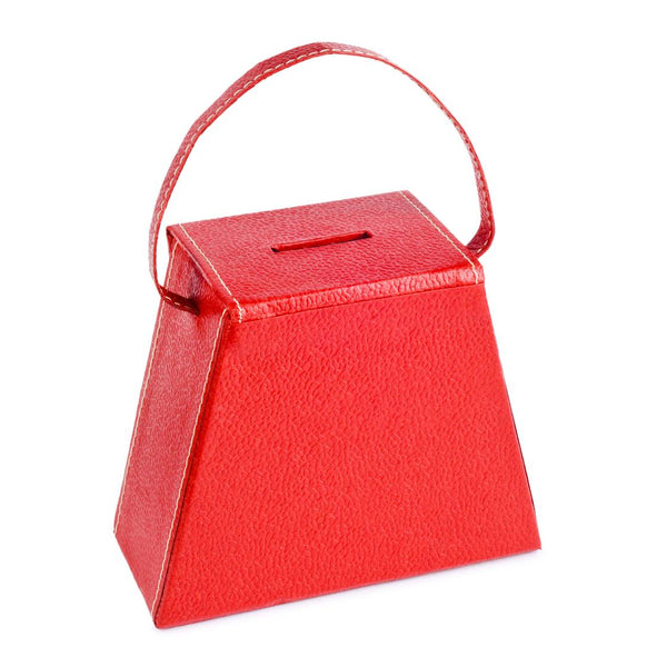 Ecoleatherette Handcrafted Coin Bank Piggy Bank (PB.Red)