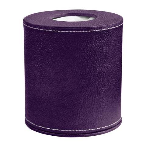 Ecoleatherette Handcrafted Round Tissue Paper Tissue Holder Car Tissue Box Comes with 50 Pulls Tissue (RDTB.Wine)