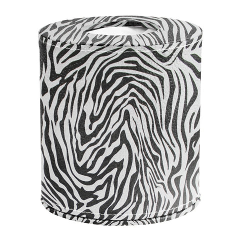 Ecoleatherette Handcrafted Round Tissue Paper Tissue Holder Car Tissue Box Comes with 50 Pulls Tissue (RDTB.016)
