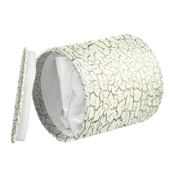 Ecoleatherette Handcrafted Round Tissue Paper Tissue Holder Car Tissue Box Comes with 50 Pulls Tissue (RDTB.3001)