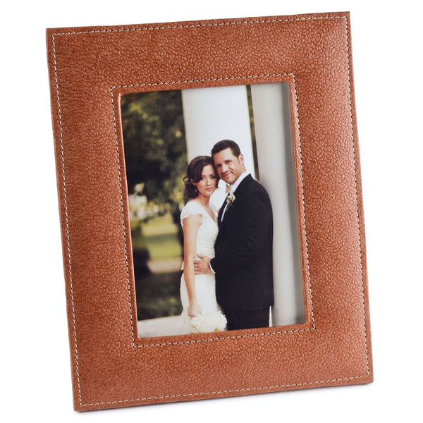 Ecoleatherette 5"x7" Photo Frame with Hanging and Standing Options (RPF57.L.Brown)
