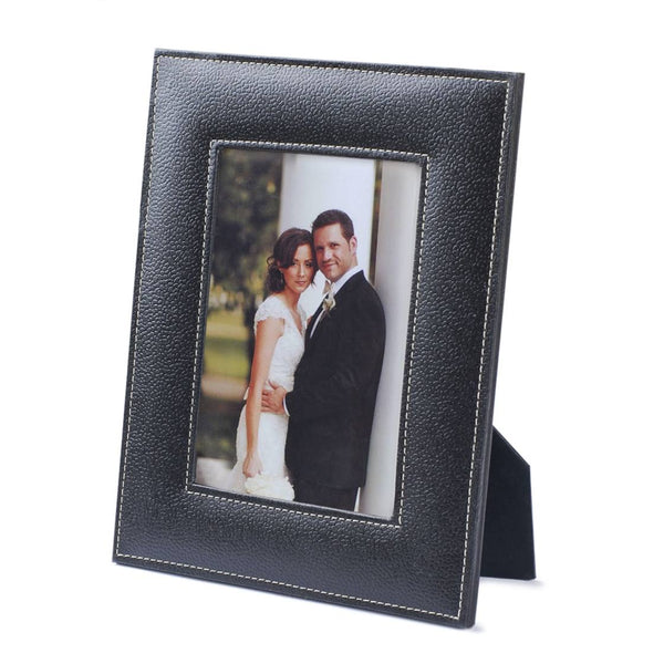 Ecoleatherette 5"x7" Photo Frame with Hanging and Standing Options (RPF57.Black)