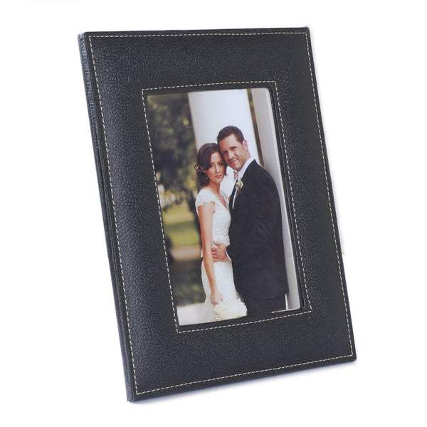 Ecoleatherette 5"x7" Photo Frame with Hanging and Standing Options (RPF57.Black)