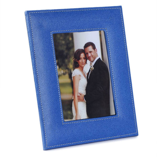 Ecoleatherette 5"x7" Photo Frame with Hanging and Standing Options (RPF57.D.Blue)