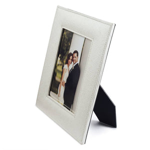 Ecoleatherette 5"x7" Photo Frame with Hanging and Standing Options (RPF57.Pearl)