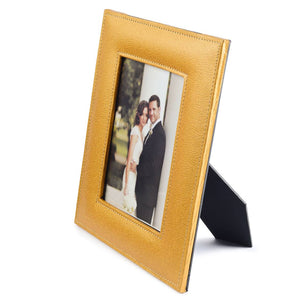 Ecoleatherette 5"x7" Photo Frame with Hanging and Standing Options (RPF57.R.Gold)