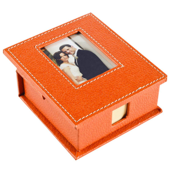 Ecoleatherette Slip Box with Frame (SBF.B.Orange)