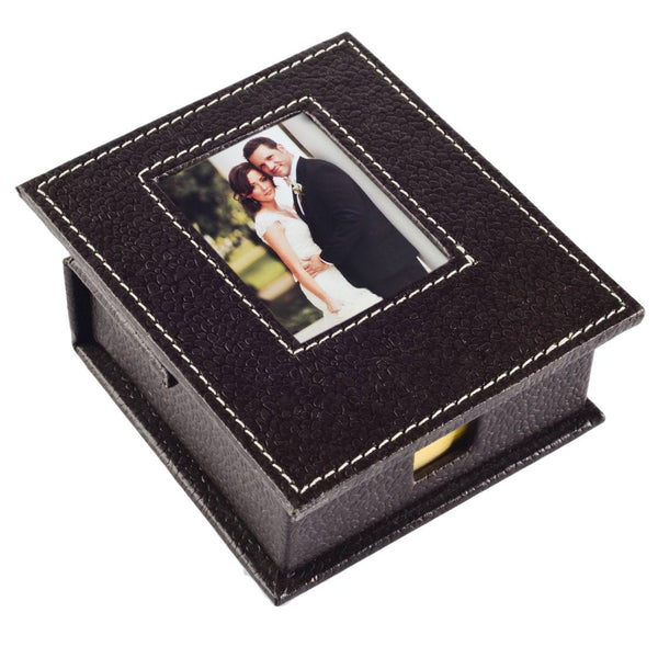 Ecoleatherette Slip Box with Frame (SBF.Chocolate)