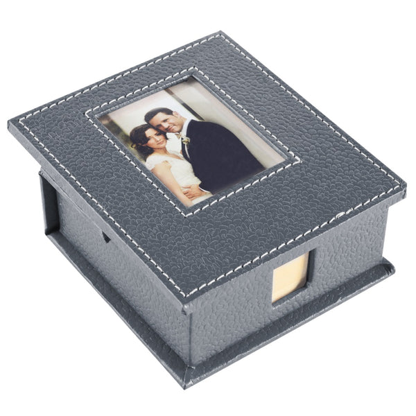 Ecoleatherette Slip Box with Frame (SBF.S.Grey)