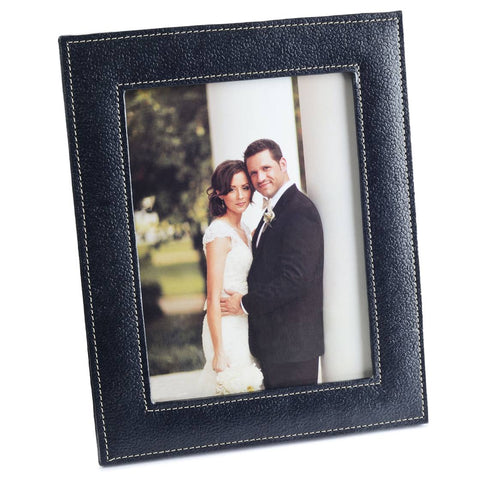 Ecoleatherette 6"x8" Photo Frame with Hanging and Standing Options  (SRPF68.Black)