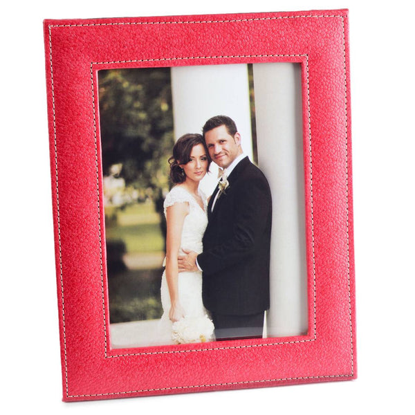 Ecoleatherette 6"x8" Photo Frame with Hanging and Standing Options  (SRPF68.D.Pink)