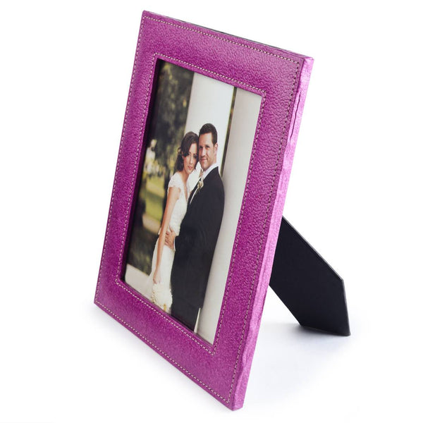 Ecoleatherette 6"x8" Photo Frame with Hanging and Standing Options  (SRPF68.Lilac)