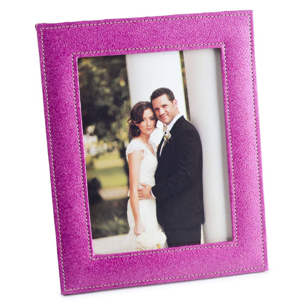 Ecoleatherette 6"x8" Photo Frame with Hanging and Standing Options  (SRPF68.Lilac)