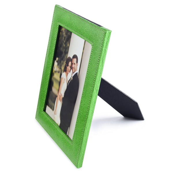 Ecoleatherette 6"x8" Photo Frame with Hanging and Standing Options  (SRPF68.B.Green)