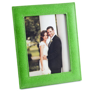 Ecoleatherette 6"x8" Photo Frame with Hanging and Standing Options  (SRPF68.B.Green)