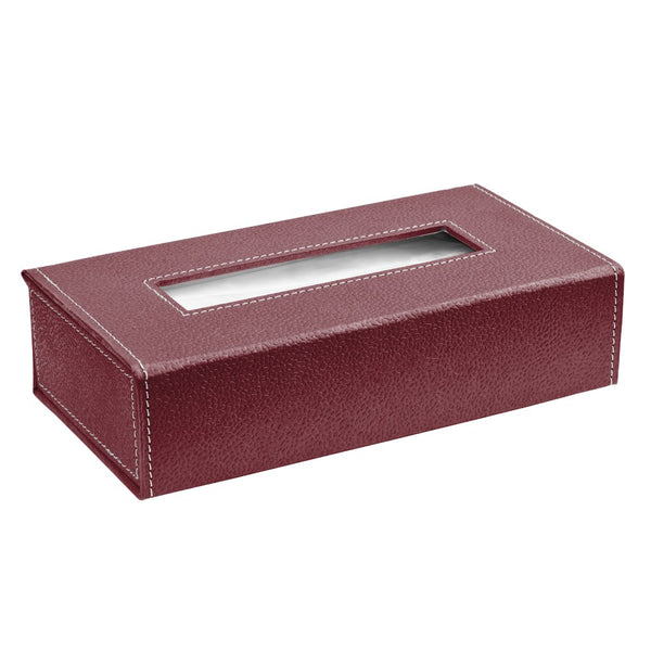 Ecoleatherette Handcrafted Tissue Paper Tissue Holder Car Tissue Box With 100 Pulls tissue (Cherry)