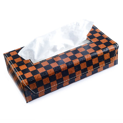Ecoleatherette Handcrafted Tissue Paper Tissue Holder Car Tissue Box With 100 Pulls tissue (TB.2005)
