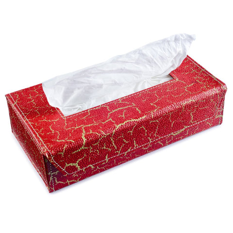 Ecoleatherette Handcrafted Tissue Paper Tissue Holder Car Tissue Box With 100 Pulls tissue (TB.3004)